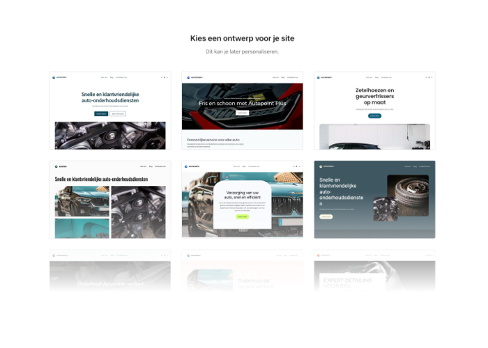 Kies uit verschillende professionele designs