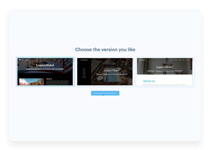 Choisissez l'un des modèles