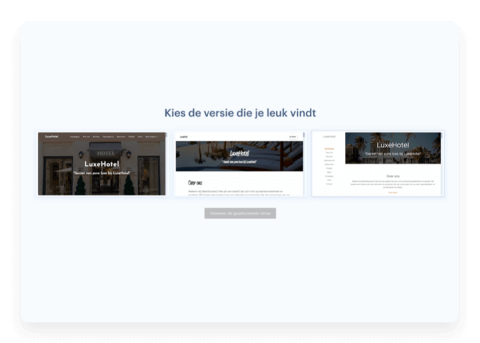 Kies één van de designs