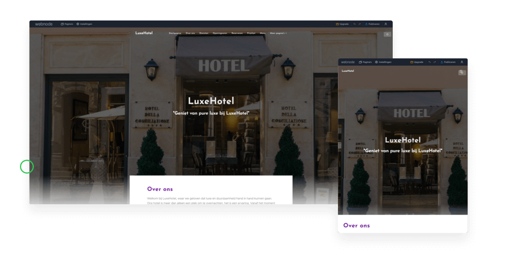 Het resultaat? Een prachtige website